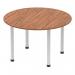 Dynamic Impulse 1200mm Round Table Walnut Top Silver Post Leg I000140 25691DY