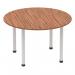 Dynamic Impulse 1200mm Round Table Walnut Top Silver Post Leg I000140 25691DY