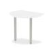 Dynamic Impulse 1000mm Conference Radial End Table White Top Silver Post Leg I000197 25698DY