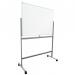 Twinco Mobile Double Sided Magnetic Floor Standing Whiteboard 1200x900mm White - TW5468 25717PL