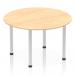 Dynamic Impulse 1200mm Round Table Maple Top Silver Post Leg I000260 25719DY