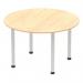 Dynamic Impulse 1200mm Round Table Maple Top Silver Post Leg I000260 25719DY