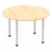 Dynamic Impulse 1200mm Round Table Maple Top Silver Post Leg I000260 25719DY