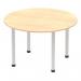 Dynamic Impulse 1200mm Round Table Maple Top Silver Post Leg I000260 25719DY