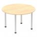 Dynamic Impulse 1200mm Round Table Maple Top Silver Post Leg I000260 25719DY