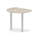Dynamic Impulse 1000mm Conference Radial End Table Grey Oak Top Silver Post Leg I003268 25761DY