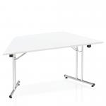 Dynamic Impulse 1600mm Folding Trapezium Table White Top I000711 25859DY