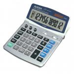 Aurora Large 12 Digit Desk Calculator with Adjustable Display Silver - DT401 25934JG