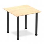 Dynamic Impulse 800mm Square Table Maple Top Black Post Leg BF00365 26006DY