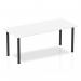 Dynamic Impulse 1800mm Straight Table White Top Black Post Leg BF00382 26125DY