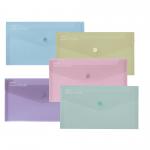 Snopake ReBorn DL Polyfile Popper Wallet with Press-Stud Closure Pastel PK5 15908 26158SN