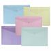 Snopake ReBorn A4 Polyfile Popper Wallet with Press-Stud Closure Pastel PK5 15912 26172SN