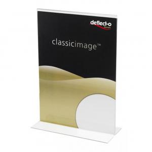 Deflecto A3 Portrait Stand Up Literature Display Sign Holder Crystal