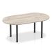 Dynamic Impulse 1800mm Boardroom Table Grey Oak Top Black Post Leg I004177 26237DY