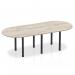 Dynamic Impulse 2400mm Boardroom Table Grey Oak Top Black Post Leg I004183 26279DY