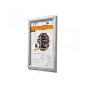 Deflecto A4 Wall Mounted 25mm Aluminium Snap Frame Literature Display Sign Holder Silver Effect Frame - SFA4S 26298DF