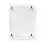 Deflecto A4 Wall Mounted Acrylic Poster Holder Literature Display Sign Holder Crystal Clear - AA4PH1 26333DF