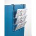 Deflecto A4 Landscape Wall Mounted Document Literature Display Holder with Hanging Bracket Crystal Clear (Pack 3) - CP077YTCRY 26368DF