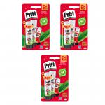 Pritt Original Glue Stick Sustainable Long Lasting Strong Adhesive Solvent Free 43g Maxi (Pack 2) - Buy 2 Get 1 Free - 2741552 X3 26690XX