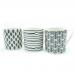 Ceramic Mug Black And White Patterned 12oz (Pack 12) 0399290 26706CP