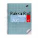 Pukka Pads Metallic Jotta Notepad Wirebound A4 5mm Dotted Grid 4 Hole Punched 200 Perforated Pages Green (Pack 3) - JM018DOT 26732PK