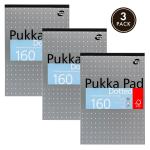Pukka Pads Metallic Refill Pad Tape Headbound A4 5mm Dotted Grid 4 Hole Punched 160 Pages  Green (Pack 3) - REFDOT 26746PK