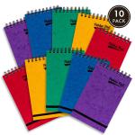 Pukka Pads Pressboard Major Pad Wirebound Topbound 202 x 127mm 300 pages Feint Ruled Paper Assorted Colours (Pack 10) - 7266-PRS 26753PK