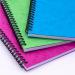 Pukka Pads Pressboard Brights Pad A4 Wirebound Sidebound 120 Pages Feint Ruled Paper Assorted Bright Colours (Pack 10) - 7268-PRS 26767PK