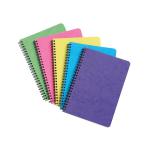Pukka Pads Pressboard Brights Pad A5 Wirebound Sidebound 120 Pages Feint Ruled Paper Assorted Bright Colours (Pack 10) - 7271-PRS 26788PK