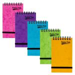 Pukka Pads Pressboard Brights Minor Pad A7 76 x 127mm Wirebound Topbound 120 Pages Feint Ruled Paper Assorted Bright Colours (Pack 20) - 7273-PRS 26802PK