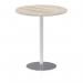 Dynamic Italia 1000mm Poseur Round Table Grey Oak Top 1145mm High Leg ITL0153 26839DY