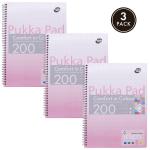 Pukka Pads Irlen Jotta A4 Wirebound 200 Rose Perforated Pages Paper Tinted Ruling With Margin (Pack 3) - IRLJOTA4(ROSE) 26858PK