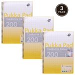 Pukka Pads Irlen Jotta A4 Wirebound 200 Gold Perforated Pages Paper Tinted Ruling With Margin (Pack 3) - IRLJOTA4(GOLD) 26865PK