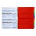 Pukka Pads Vocab Book B5 190 x 250mm Wirebound 520 Word A-Z Multicoloured Dividers White - 9599-VOC 26872PK