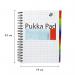 Pukka Pads Vocab Book B5 190 x 250mm Wirebound 520 Word A-Z Multicoloured Dividers White - 9599-VOC 26872PK