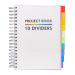 Pukka Pads Project Book With 10 Dividers B5 181 x 257mm 400 Perforated Pages Ruled White  - 9603-PB 26879PK