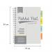 Pukka Pads Study Book B5 181 x 257mm 4 Coloured Dividers 3 Paper Types Includes Revision Cards Grey (Pack1) - 9824-STU 26886PK