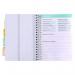 Pukka Pads Study Book B5 181 x 257mm 4 Coloured Dividers 3 Paper Types Includes Revision Cards Grey (Pack1) - 9824-STU 26886PK