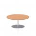 Dynamic Italia 1000mm Poseur Round Table Oak Top 475mm High Leg ITL0140 26888DY