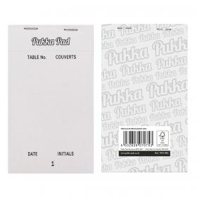 Pukka Pads Restaurant Pad NCR Triplicate Numbered Pages 95mm x 165mm White (Pack 5) - 7075-RES 26942PK
