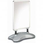 Deflecto A1 Water Based Free Standing Pavement Display Stand with Snap Frame - Silver Effect Finish - PPA100S 27019DF