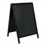 Securit Wooden Lacquered Finish Pavement Sandwich A-Frame Board 55 x 85cm - Outdoor Blackboard - SBD-BL-85 27033DF