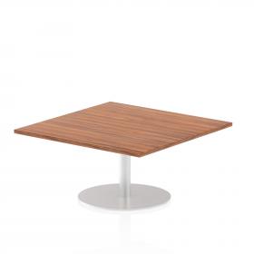 Dynamic Italia 1000mm Poseur Square Table Walnut Top 475mm High Leg ITL0347 27035DY