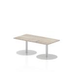 Dynamic Italia 1200 x 600mm Poseur Rectangular Table Grey Oak Top 475mm High Leg ITL0231 27098DY