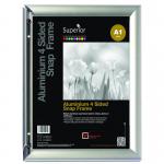 Seco A1 Brushed Aluminium Snap Frame Silver - AM-A1SV 27110SS