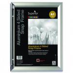 SECO A1 Brushed Aluminium Snap Frame Silver - AM-A1SV 27110SS