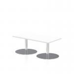 Dynamic Italia 1200 x 600mm Poseur Rectangular Table White Top 475mm High Leg ITL0228 27182DY