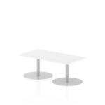 Dynamic Italia 1200 x 600mm Poseur Rectangular Table White Top 475mm High Leg ITL0228 27182DY