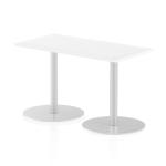 Dynamic Italia 1200 x 600mm Poseur Rectangular Table White Top 725mm High Leg ITL0234 27189DY