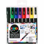 Posca PC-3M Paint Marker Assorted Colours (Pack 8) - 153544842 27292UB